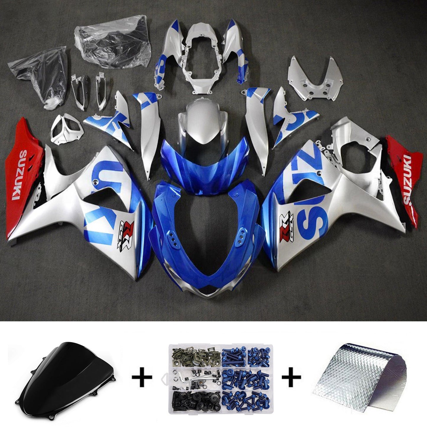 Kit carenatura iniezione plastica ABS per Suzuki GSXR1000 2009-2016 K9