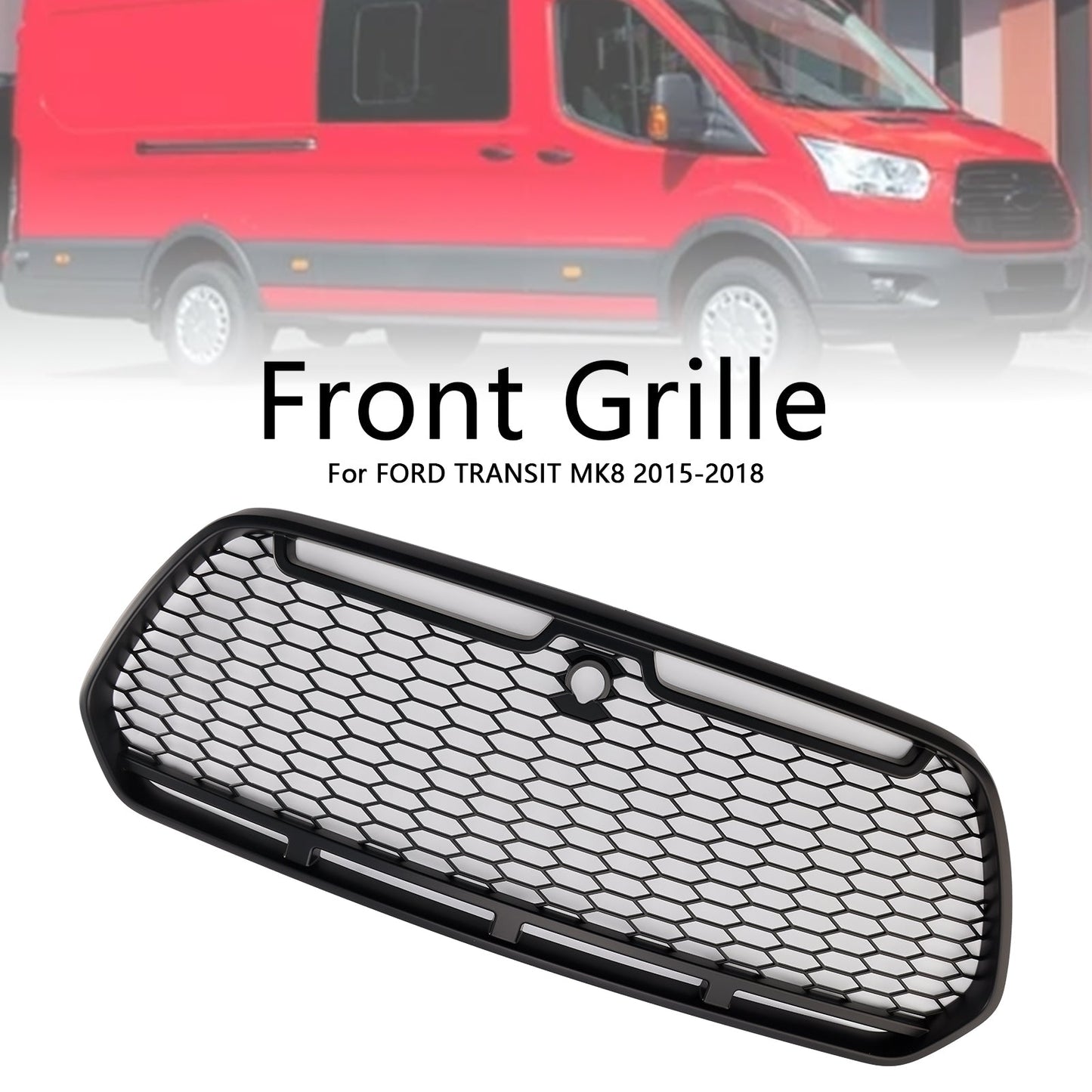Griglia paraurti anteriore nera opaca per Ford Transit MK8 Raptor 2015-2018