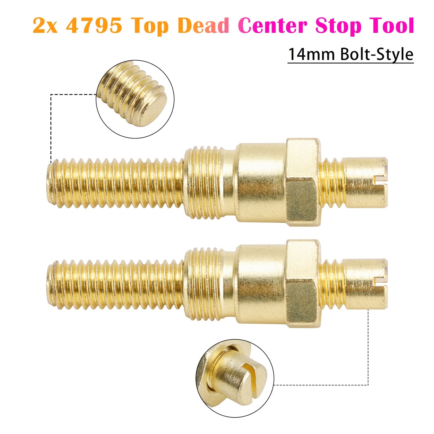 2x 4795 Strumento di arresto del punto morto superiore da 14 mm con bullone