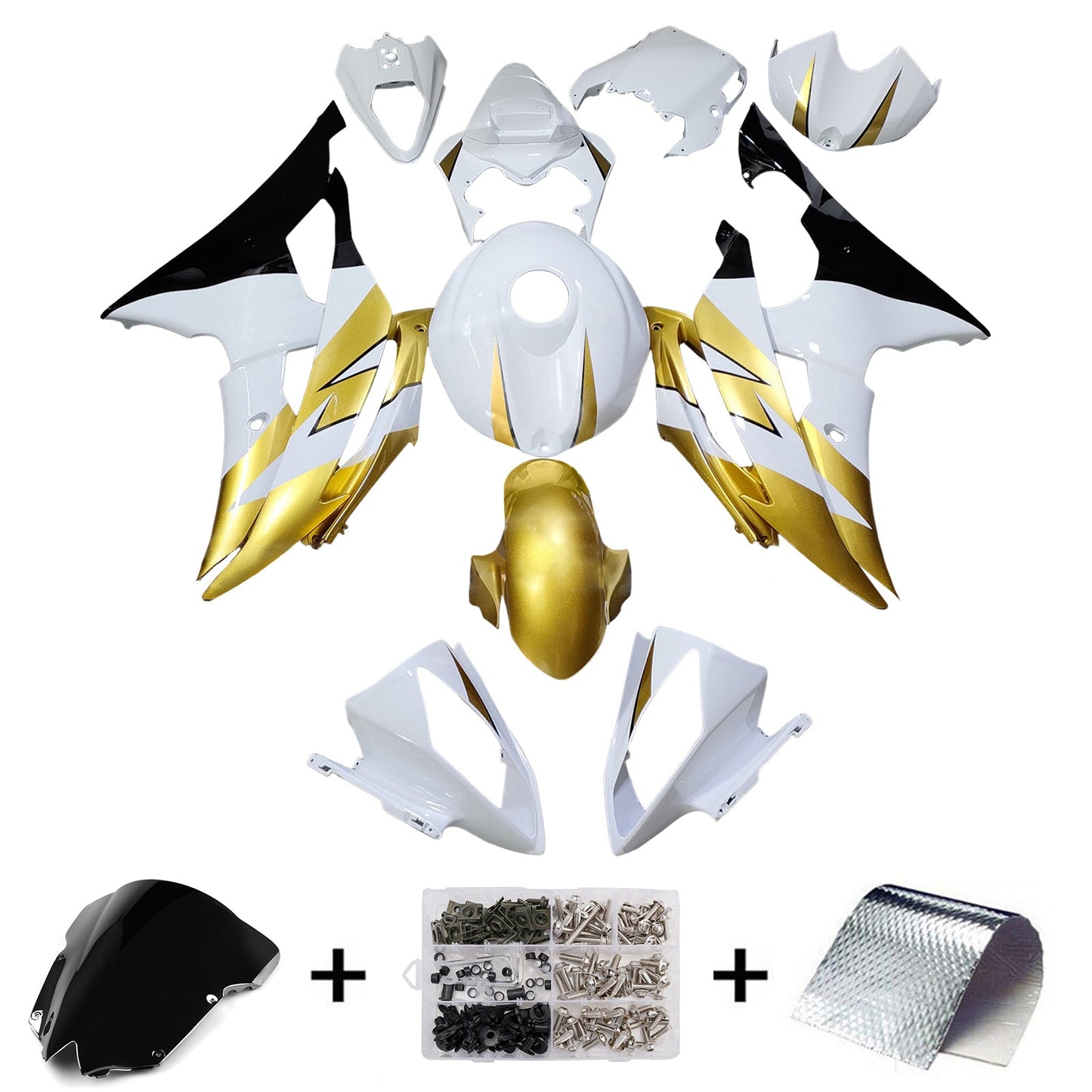 Kit carenatura iniezione plastica ABS per Yamaha YZFR6 YZF-R6 2008-2016