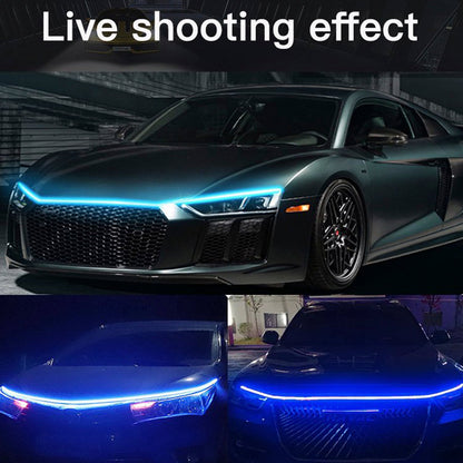Striscia di luci diurne a LED per cofano auto con avvio dinamico flessibile della scansione