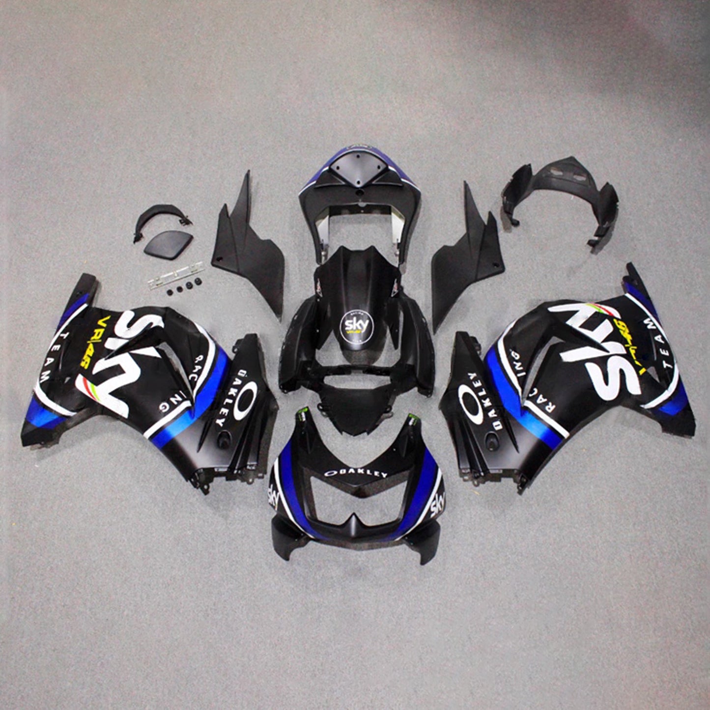 Kit carenatura iniezione in plastica ABS adatto per Kawasaki EX250 Ninja250R 2008-2012
