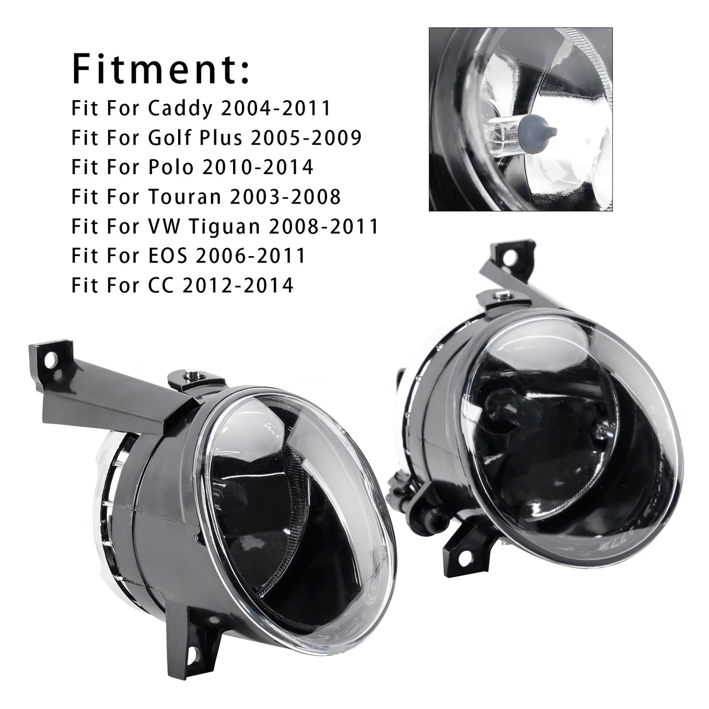 Coppia di fendinebbia anteriori per Volkswagen Caddy 2004-2011 e Touran 2003-2008