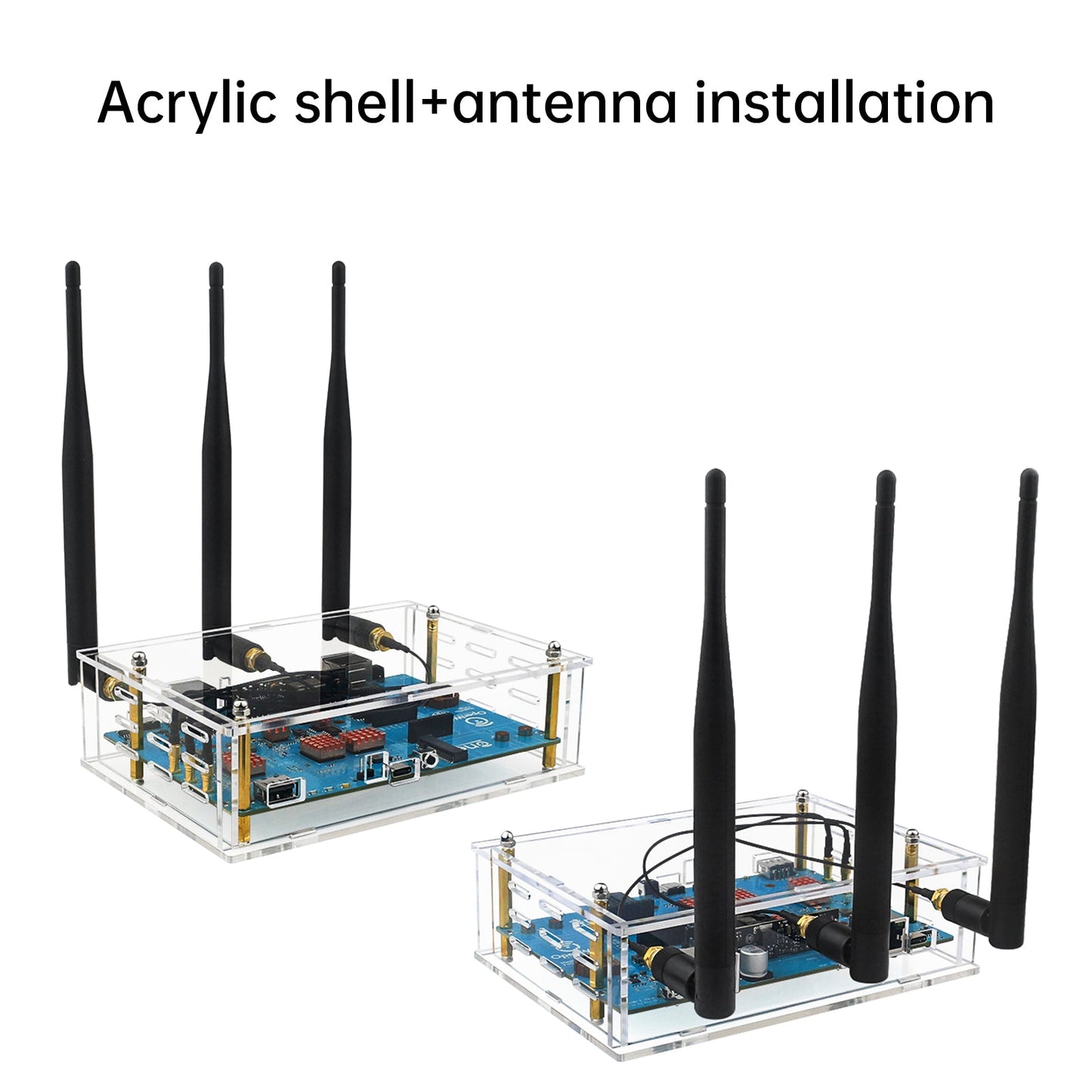BananaPi Openwrtone Shell Guscio protettivo trasparente in acrilico Antenna esterna