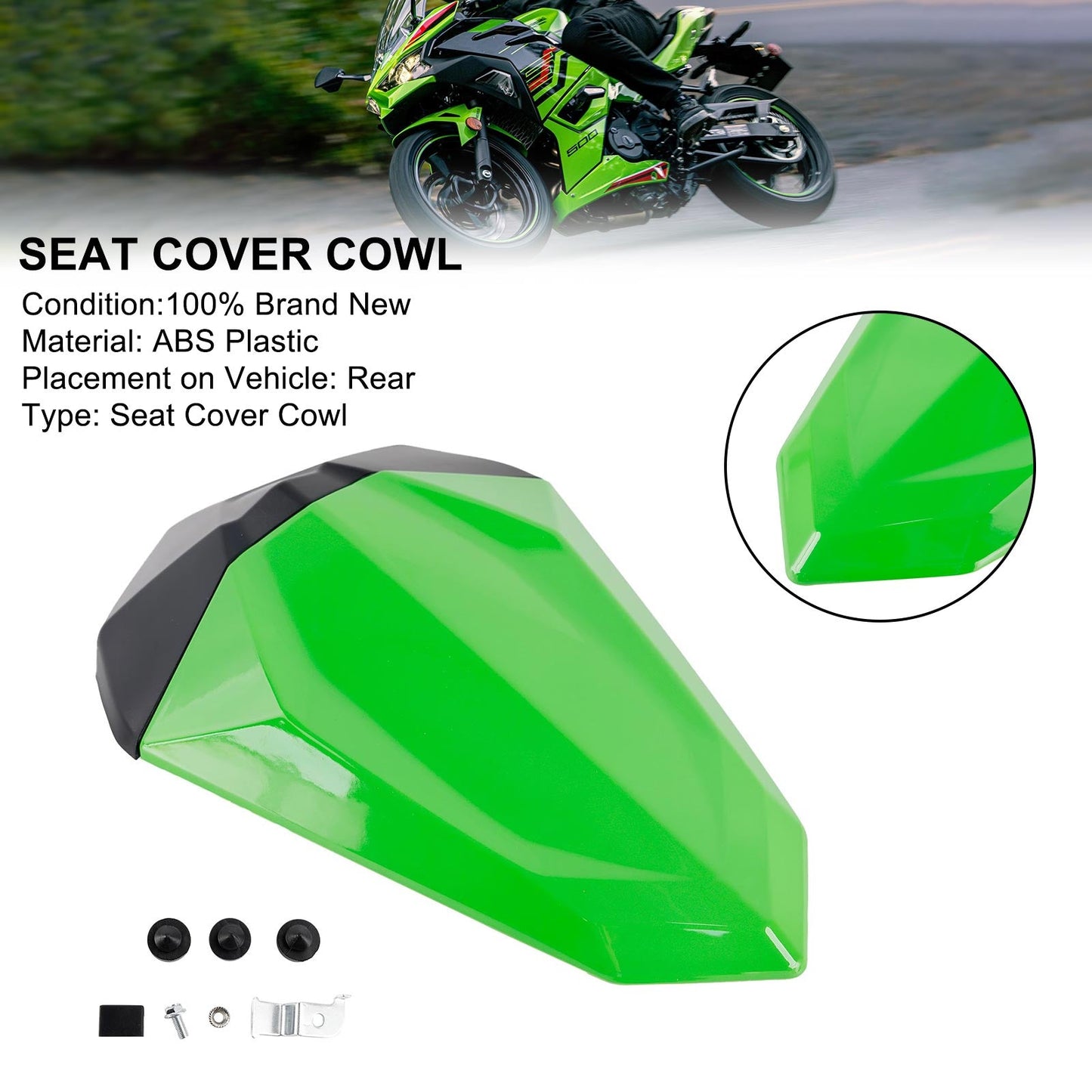 Carenatura posteriore per sedile posteriore Kawasaki Ninja 500 EX500R Z500 2024-2025