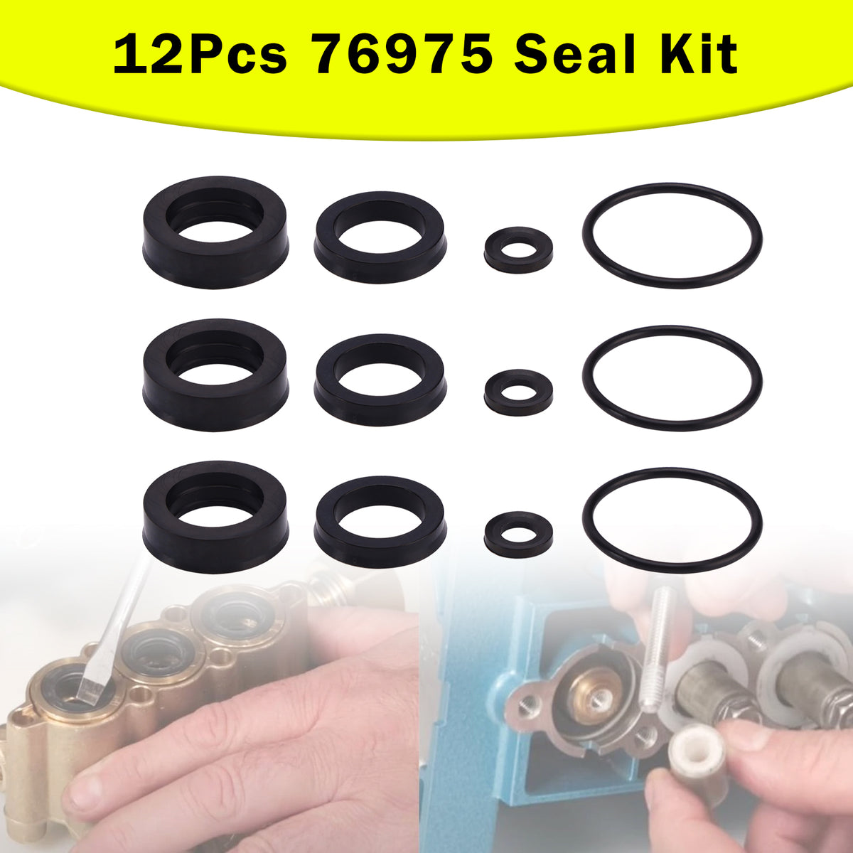 Kit Di Guarnizioni 76975 Da 12 Pezzi Per Cat Pompe 4DNX 4DNX25GSI E 4DNX27GSI