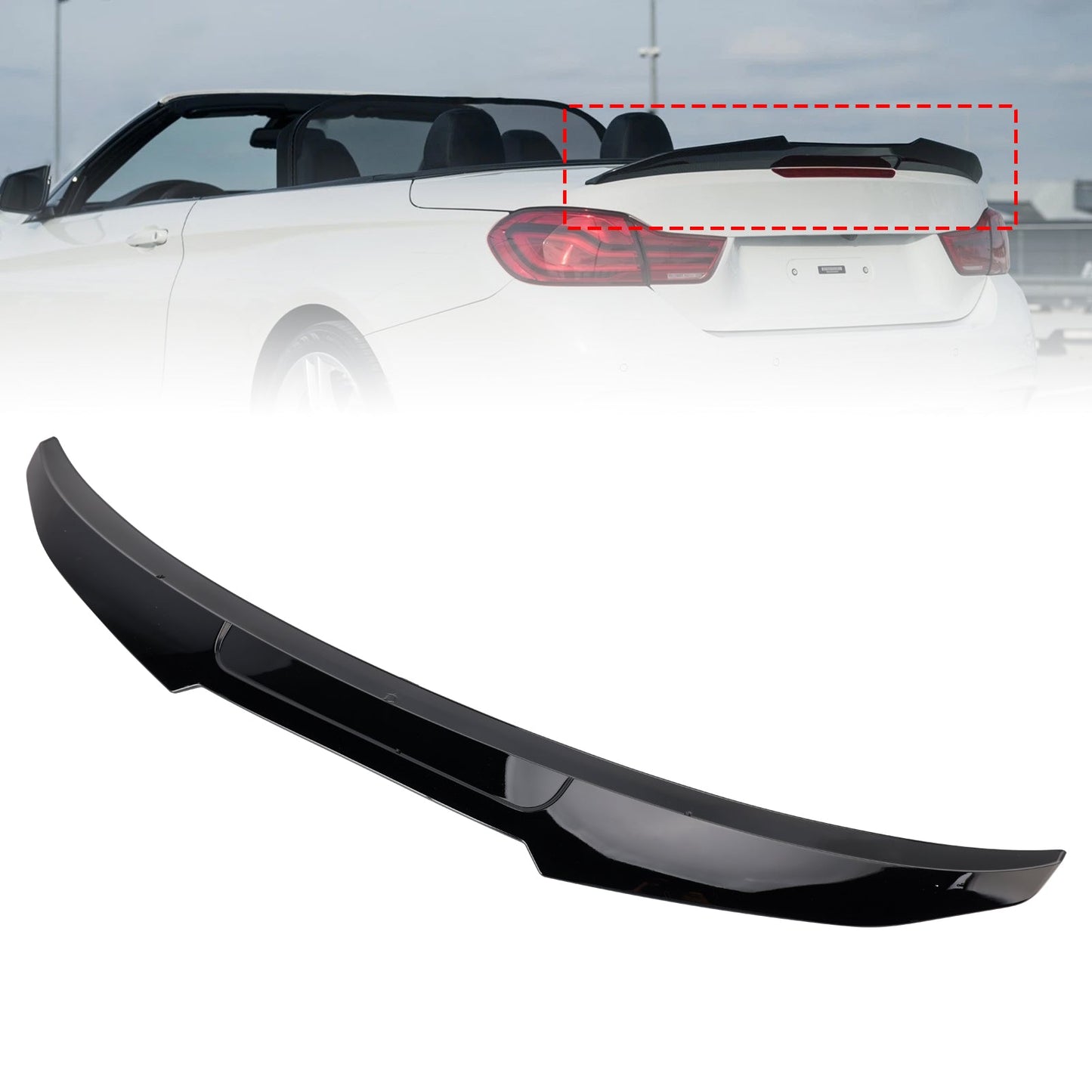 Spoiler posteriore nero lucido per M4 F83 Cabrio 2015-2020