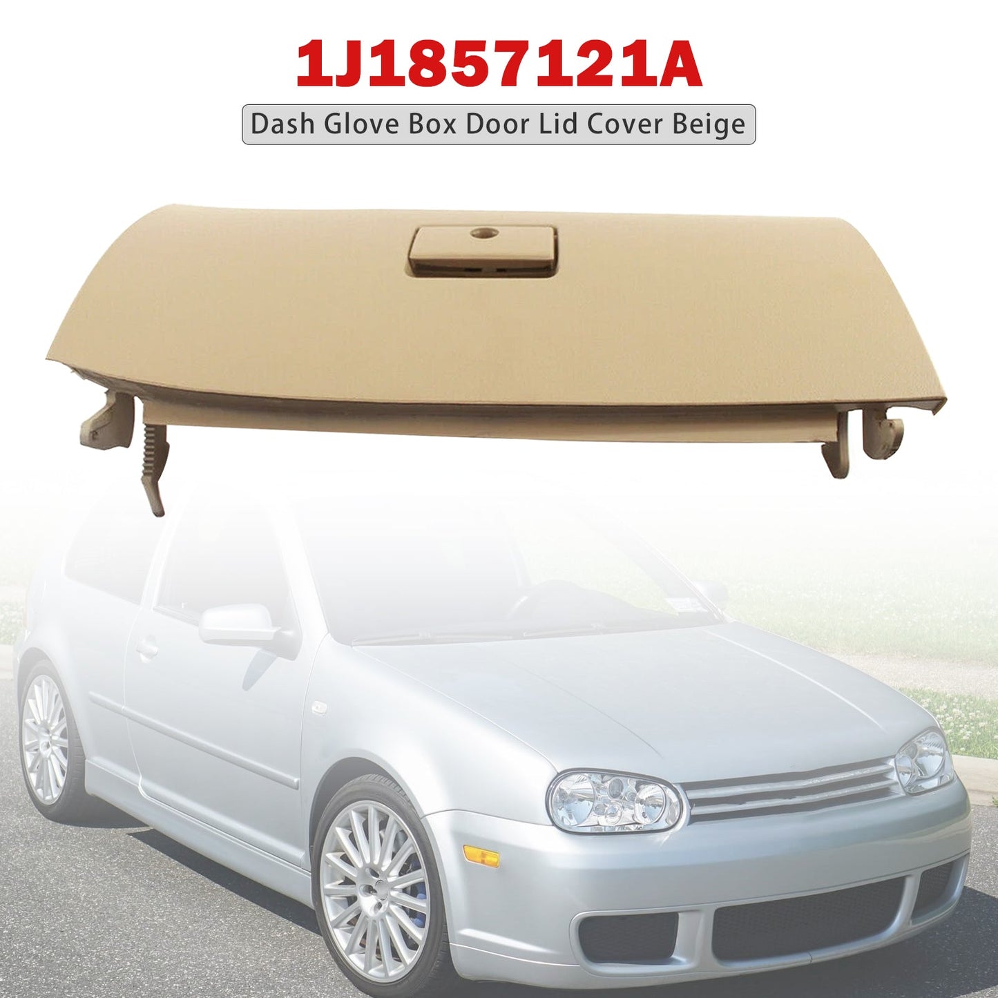 Coperchio del vano portaoggetti del cruscotto beige 1J1857121A per VW Golf fine 2002-2005
