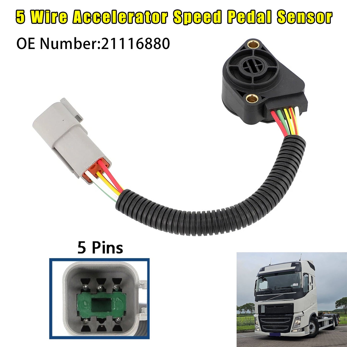 Sensore di velocità dell'acceleratore 21116880 per motori Volvo Truck H/FM 13L 16L 2004-