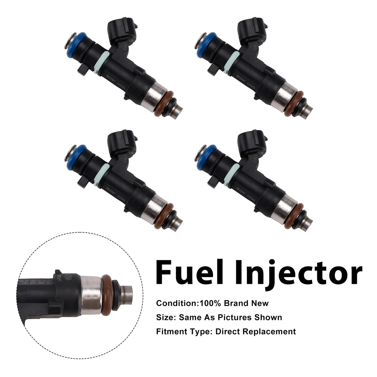 4X Iniettore Carburante Per Nissan Altima 2007-2013 Rogue 2008-2015 0280158130