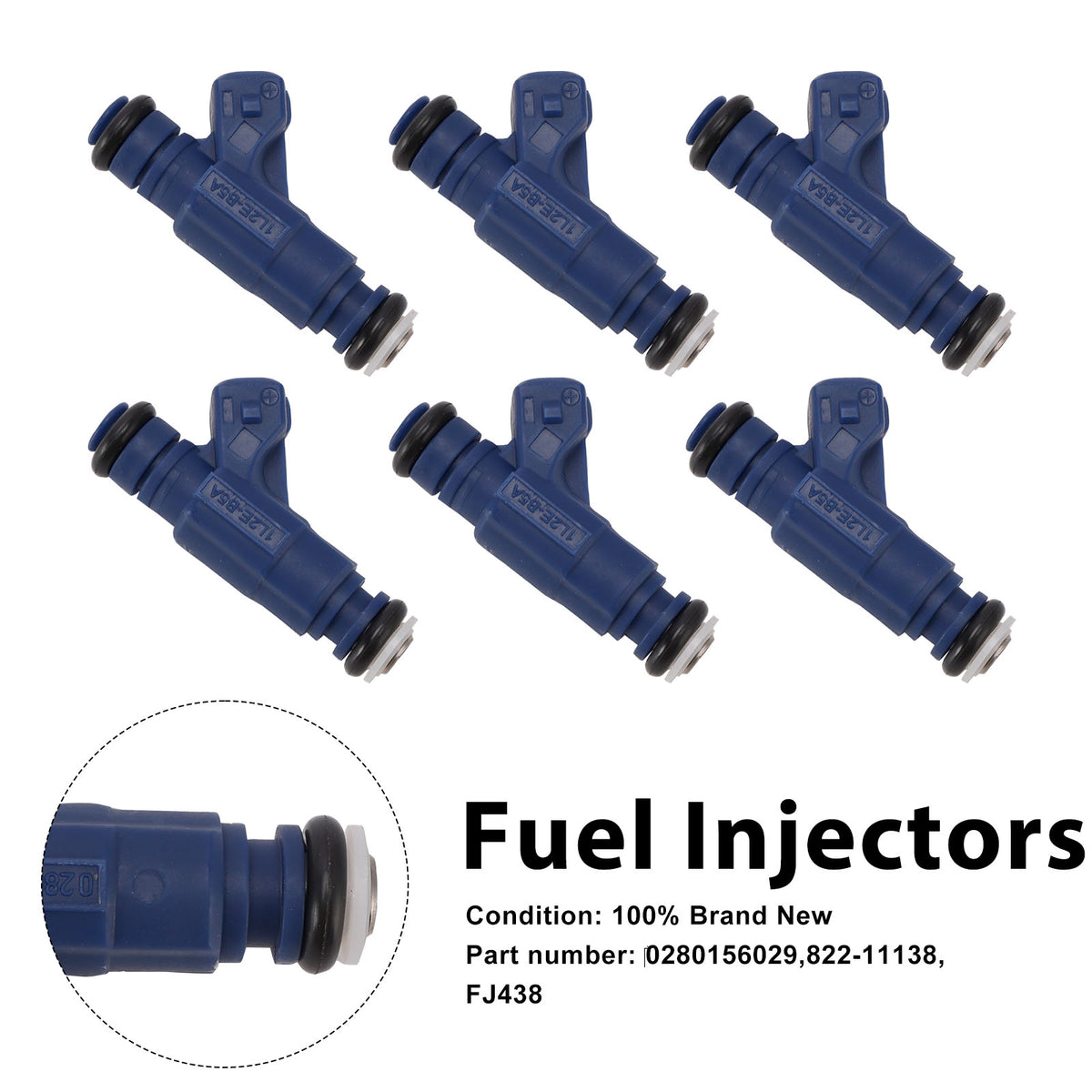 6PC 822-11138 Iniettori carburante 0280156029 per Mercury Mountaineer Ford Ranger Explorer