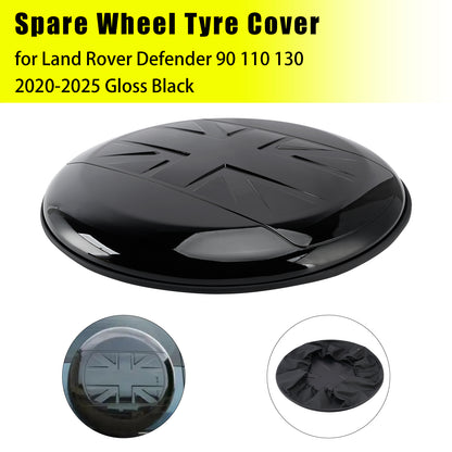 Copertura ruota scorta per Land Rover Defender 90 110 130 2020-2025 Nero Lucido