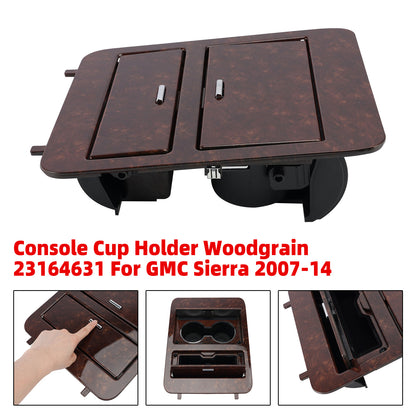 Portabicchieri Console Venatura Legno 23164631 Per GMC Sierra 2007-2014