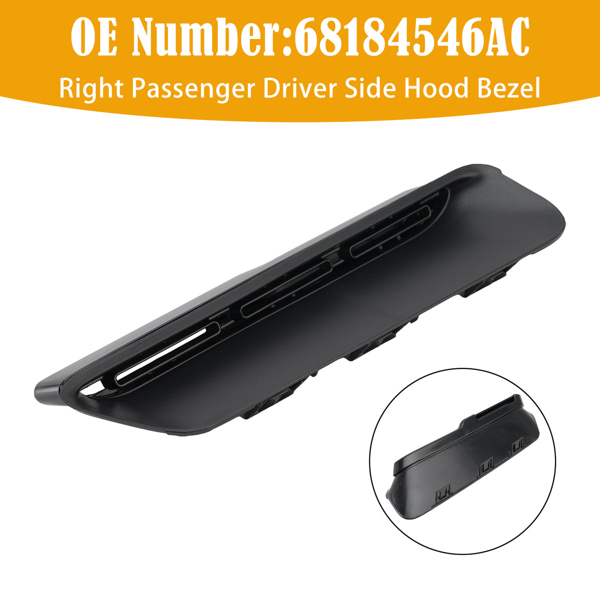 Right Cornice del cappuccio 68184546AC Per Dodge Challenger 2015-2023