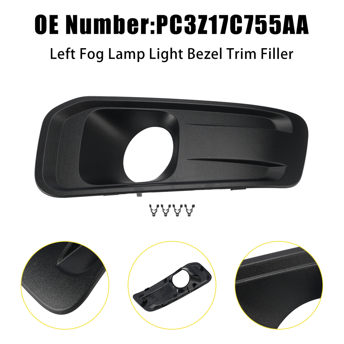 Left Lunetta fendinebbia PC3Z17C755AA Per Ford F250/350/450/550 2023-2025