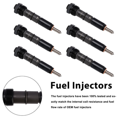 6PC Iniettori Carburante 3865968 3802833 per Cummins Marine 6BTA 5.9L
