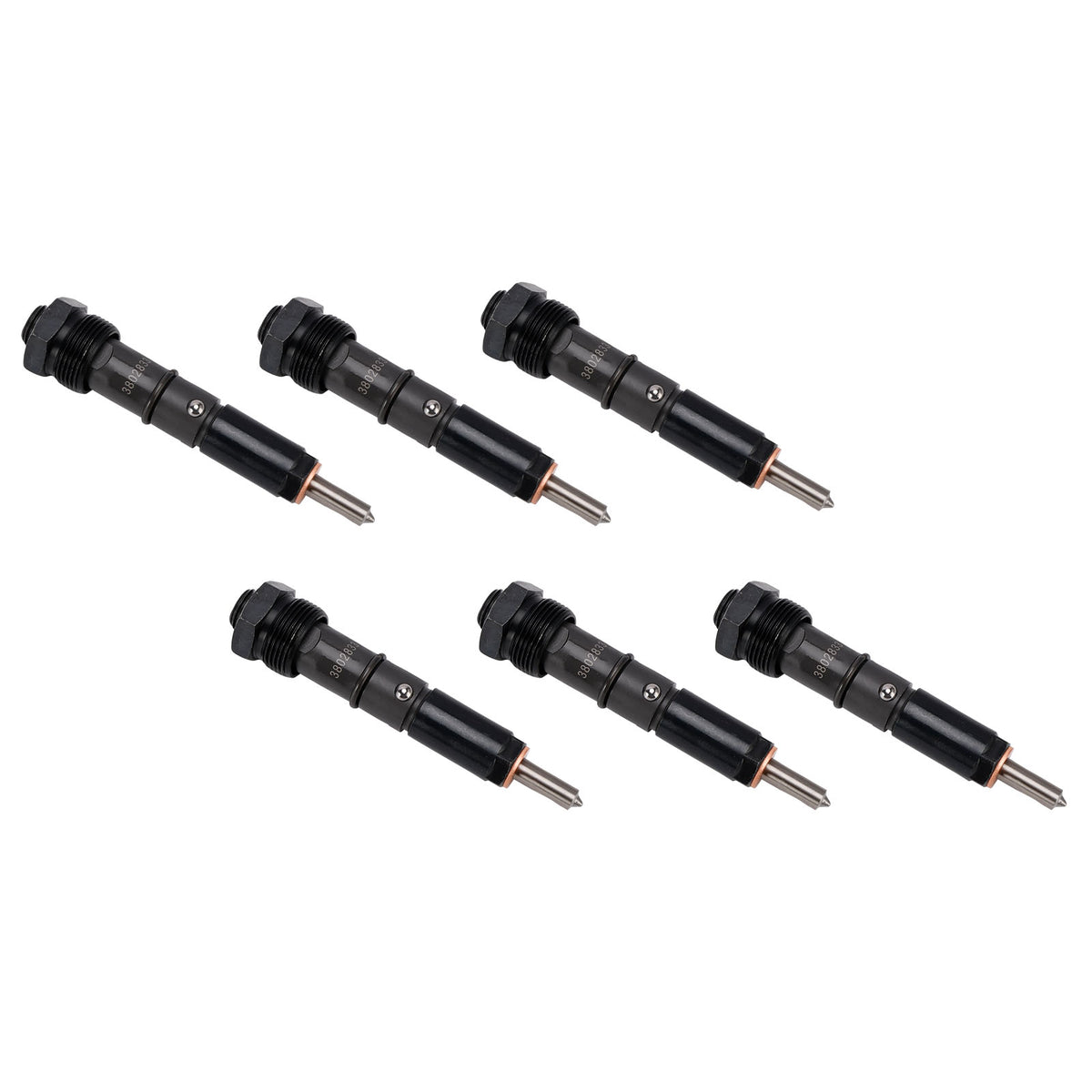 6PC Iniettori Carburante 3865968 3802833 per Cummins Marine 6BTA 5.9L
