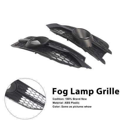 Black Front Bumper Fog Light Grille Cover Bezel Per Audi S7 A7 S-Line 2012-2015
