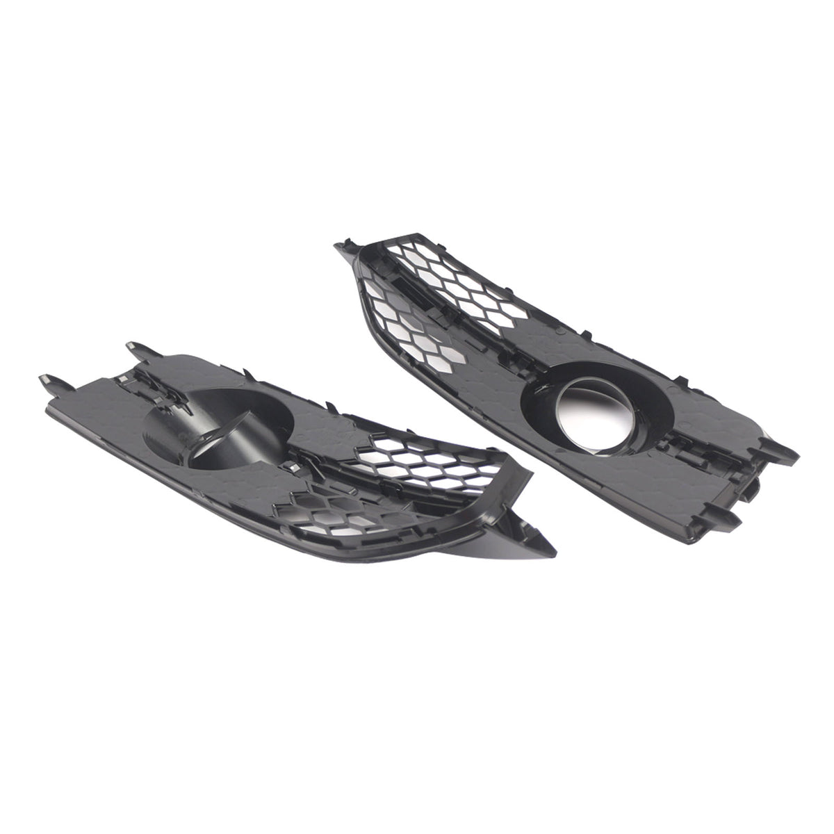 Black Front Bumper Fog Light Grille Cover Bezel Per Audi S7 A7 S-Line 2012-2015