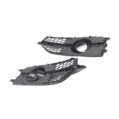 Black Front Bumper Fog Light Grille Cover Bezel Per Audi S7 A7 S-Line 2012-2015