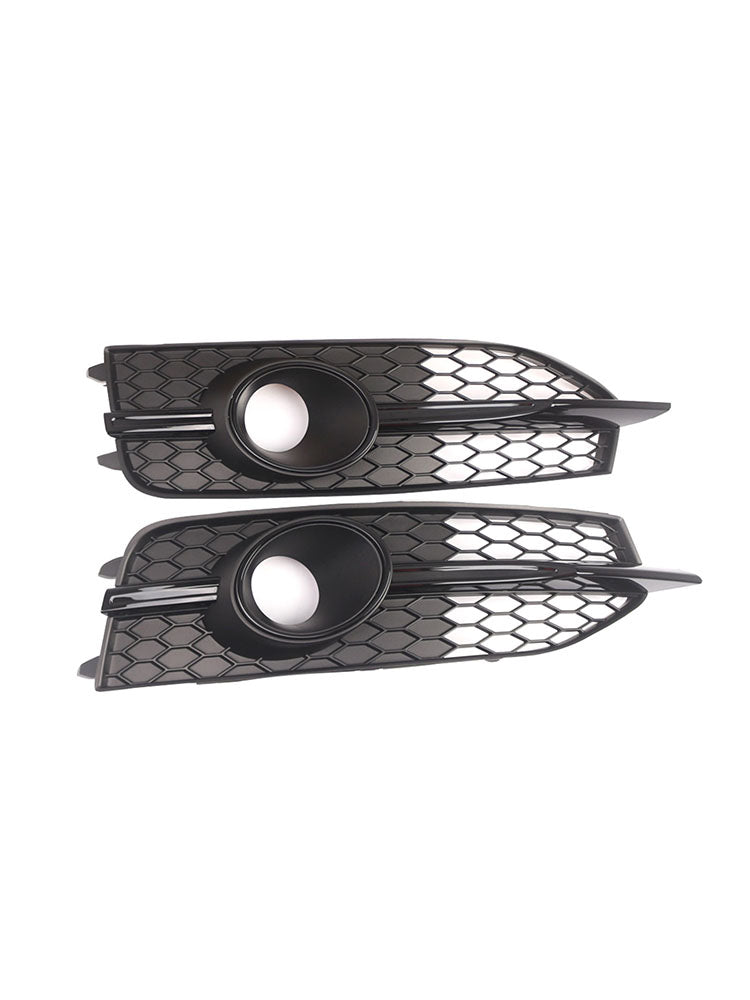 Black Front Bumper Fog Light Grille Cover Bezel Per Audi S7 A7 S-Line 2012-2015