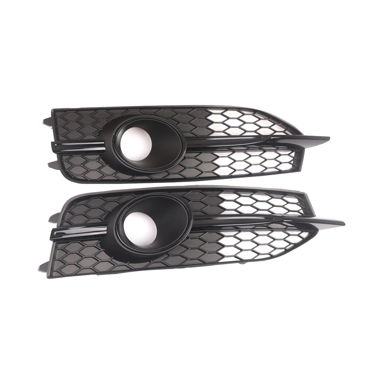 Black Front Bumper Fog Light Grille Cover Bezel Per Audi S7 A7 S-Line 2012-2015