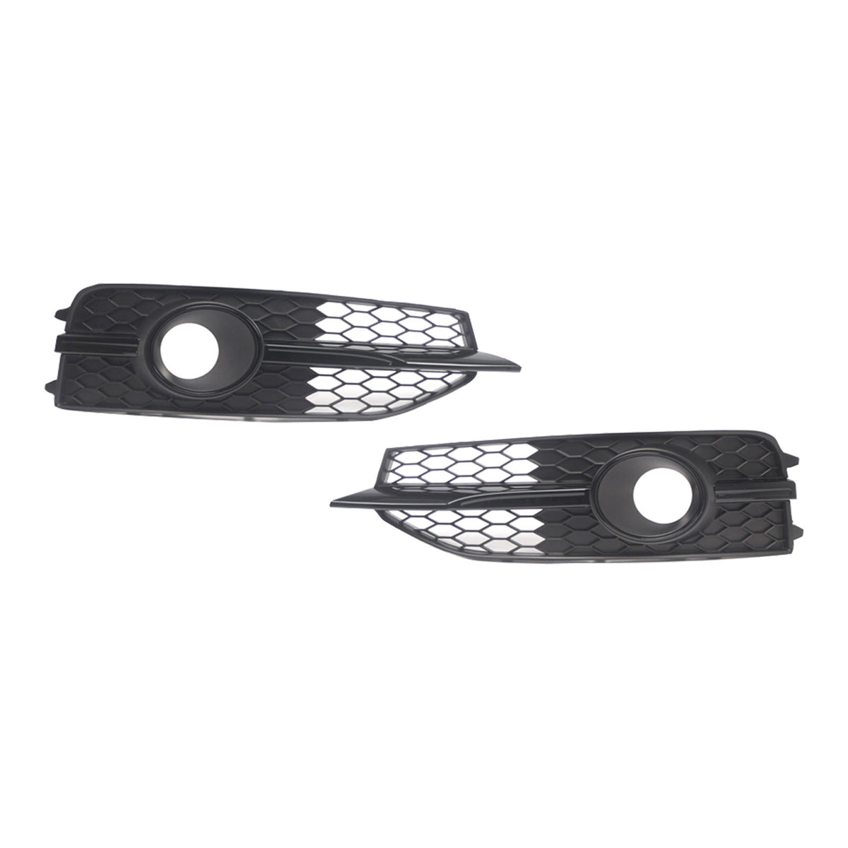 Black Front Bumper Fog Light Grille Cover Bezel Per Audi S7 A7 S-Line 2012-2015