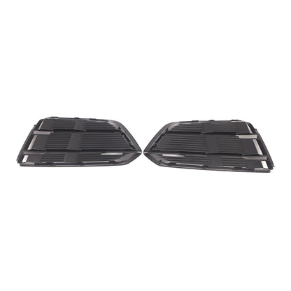 Black Front Bumper Fog Light Grille Grill Cover Bezel Per Audi A5 2017-2019