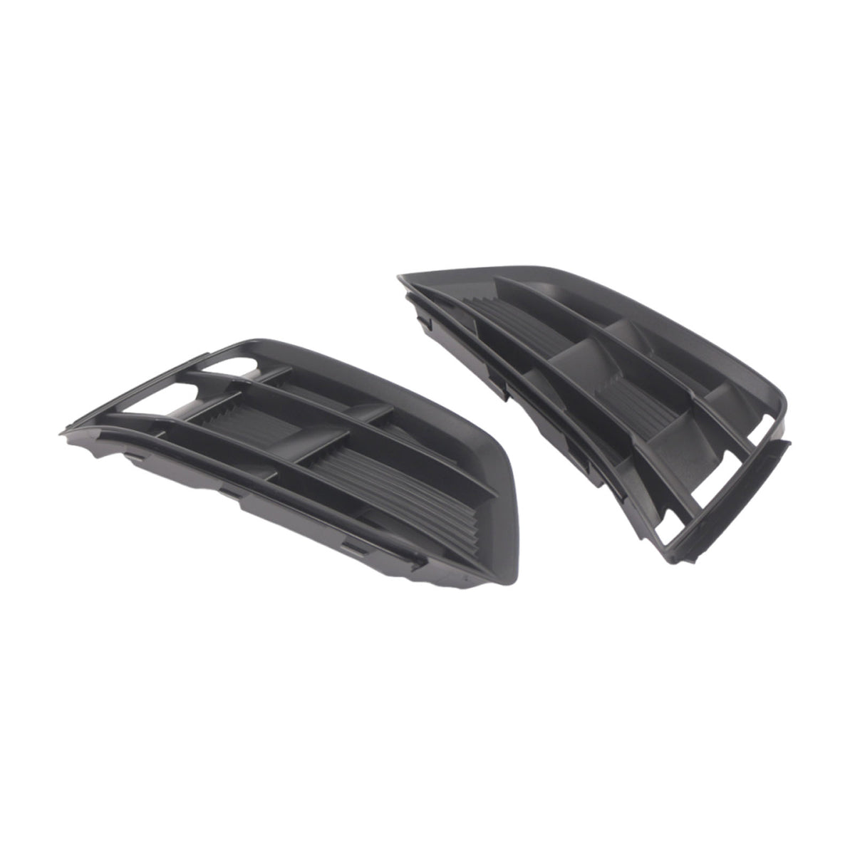Black Front Bumper Fog Light Grille Grill Cover Bezel Per Audi A5 2017-2019