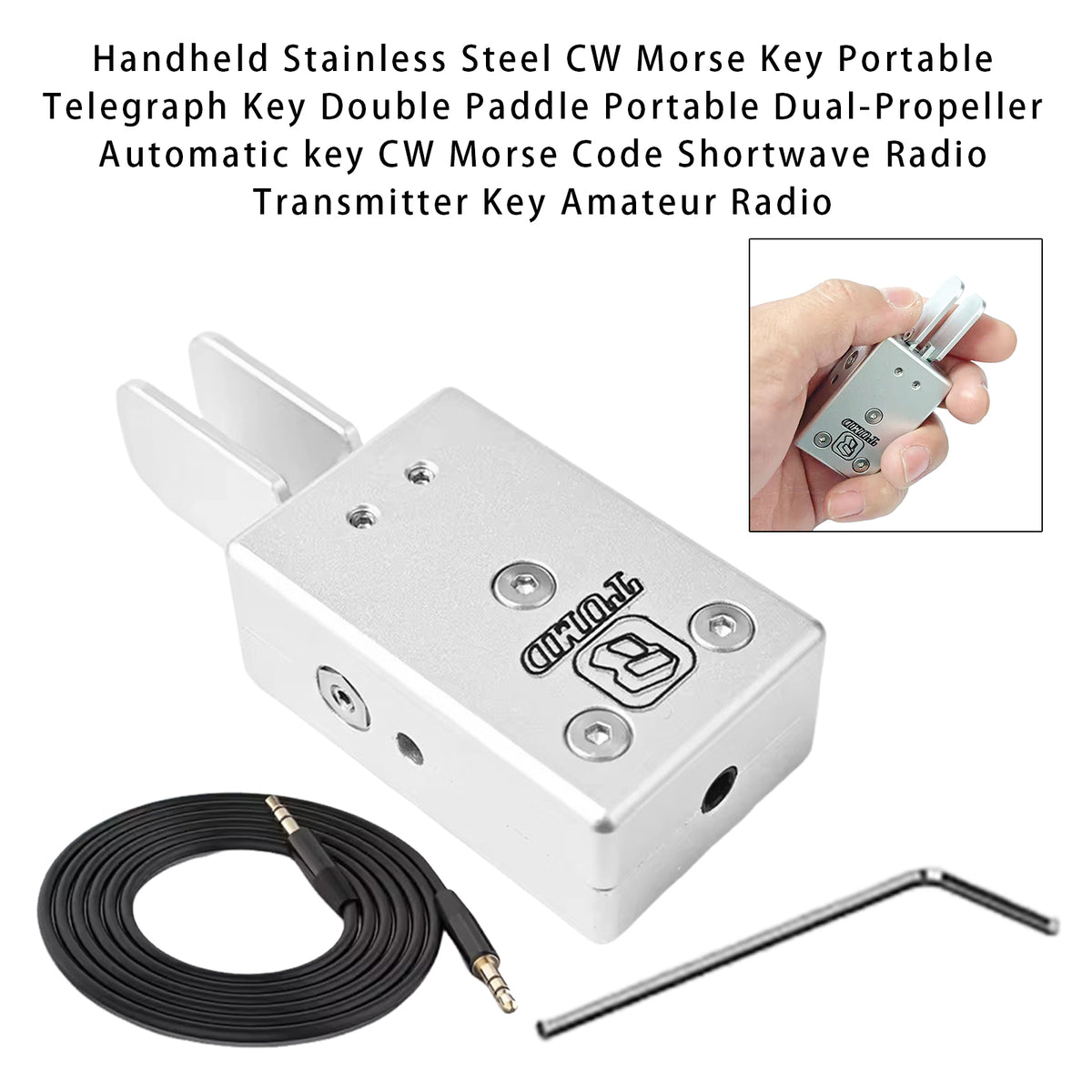 Tasto telegrafico CW portatile Tasto telegrafico Doppia leva Tasto Automatico