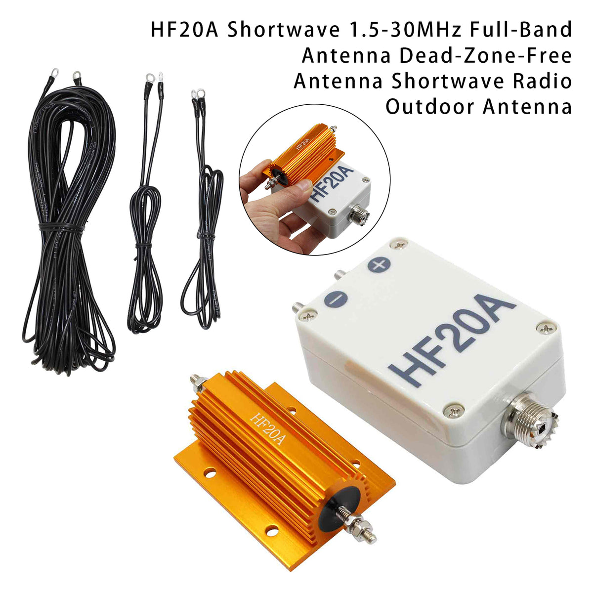 Antenna a onde corte HF20A Antenna a banda intera 1.5-30MHz Radio a onde corte