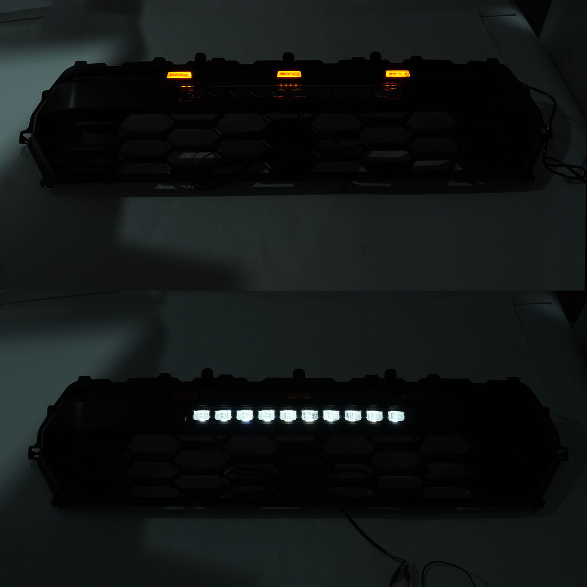 Black Front Bumper Grille Grill Per Toyota Tacoma 2024+ With Led & Light Bar