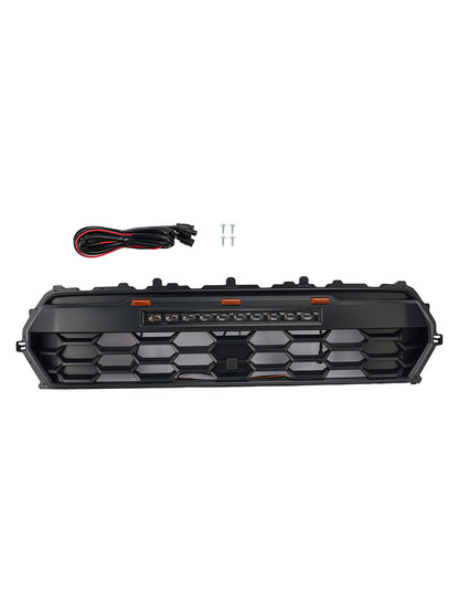 Black Front Bumper Grille Grill Per Toyota Tacoma 2024+ With Led & Light Bar