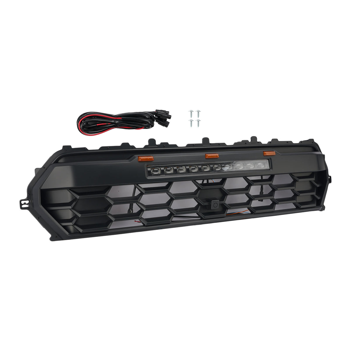 Black Front Bumper Grille Grill Per Toyota Tacoma 2024+ With Led & Light Bar