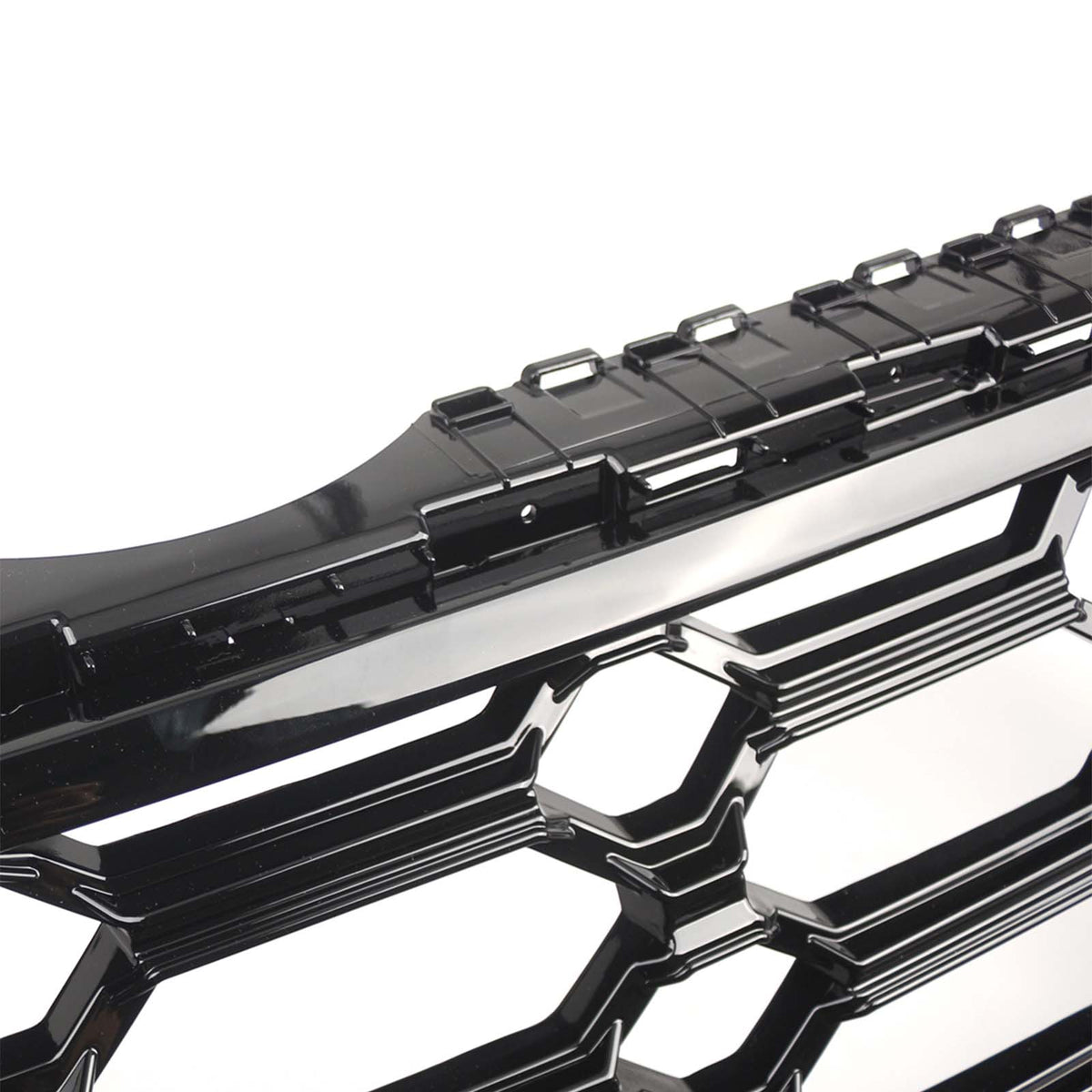 Front Bumper Grille Honeycomb Grille & Fog Light Cover Per Audi Q5 2021-2025