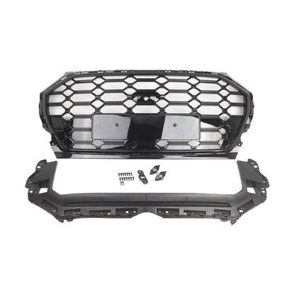 RSQ5 Style Front Honeycomb Mesh Grille Grill Per Audi Q5 SQ5 2021-2025
