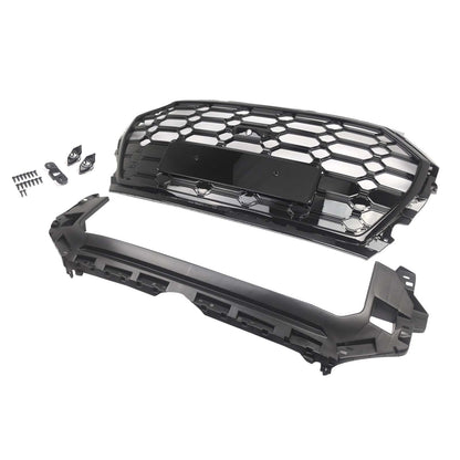 RSQ5 Style Front Honeycomb Mesh Grille Grill Per Audi Q5 SQ5 2021-2025