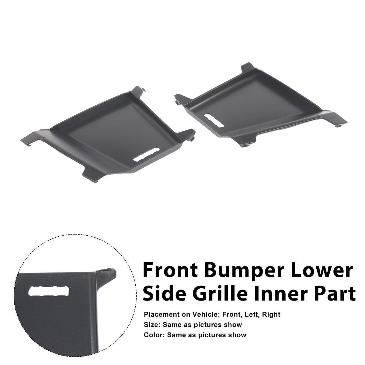 2PCS Front Bumper Grille Inner Part 4M0807151B Per Audi Q7 S-Line 2016-2019