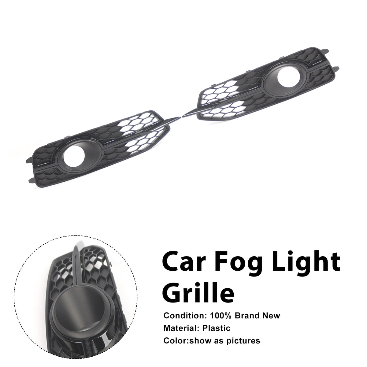 2X Griglie Della Nebbia Per Paraurti Anteriori Per Audi A6 C7 S-Line 2012-2014