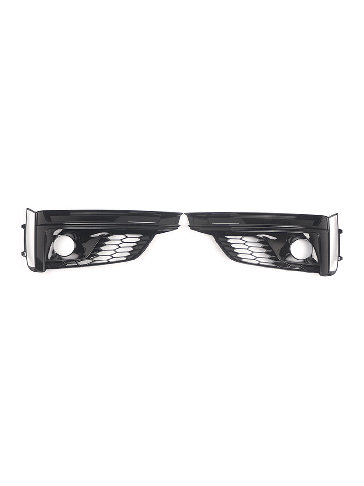 2PCS Front Bumper Fog Light Grille Cover Per Audi A5 S5 S-Line 2018-2019