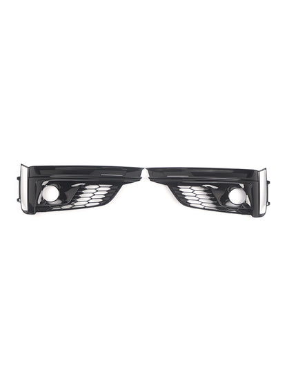 2PCS Front Bumper Fog Light Grille Cover Per Audi A5 S5 S-Line 2018-2019