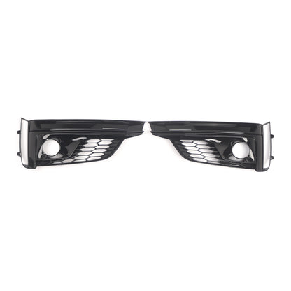 2PCS Front Bumper Fog Light Grille Cover Per Audi A5 S5 S-Line 2018-2019