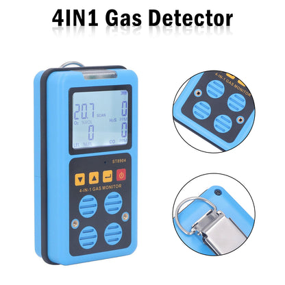 Monitor Multigass 4In1 Per Co H2S E O2 Tester Di Gas Ad Alta Sensibilità ST8904