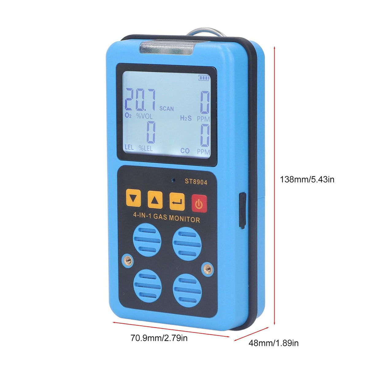 Monitor Multigass 4In1 Per Co H2S E O2 Tester Di Gas Ad Alta Sensibilità ST8904