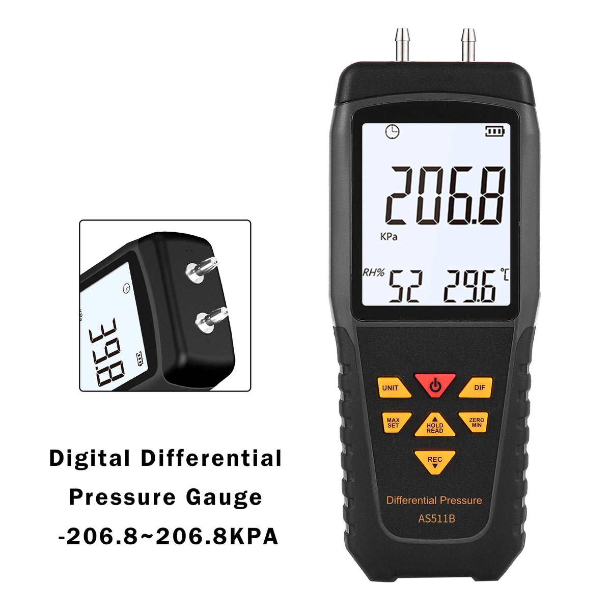 Manometro Differenziale Digitale As511B -206.8~206.8 Kpa