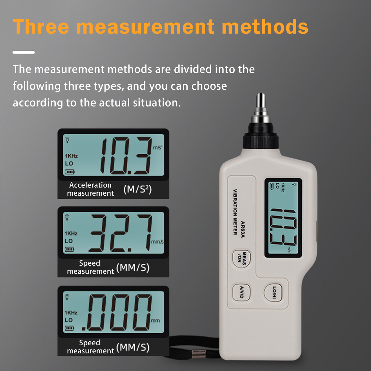 R63A Misuratore Digitale Di Vibrazioni Strumento Di Misurazione E Test