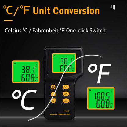 Misuratore Di Temperatura E Umidità AR847 5%~98% Per Test Ambientali