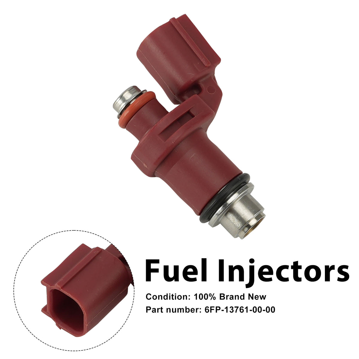 Iniettori carburante 6FP-13761-00-00 per motori fuoribordo Yamaha 75 CV / 90 CV