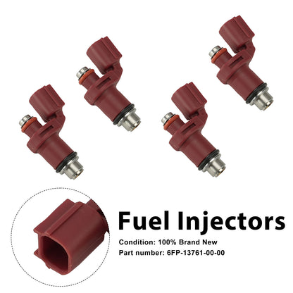 4PC Iniettori carburante 6FP-13761-00-00 per motori fuoribordo Yamaha 75 CV / 90 CV