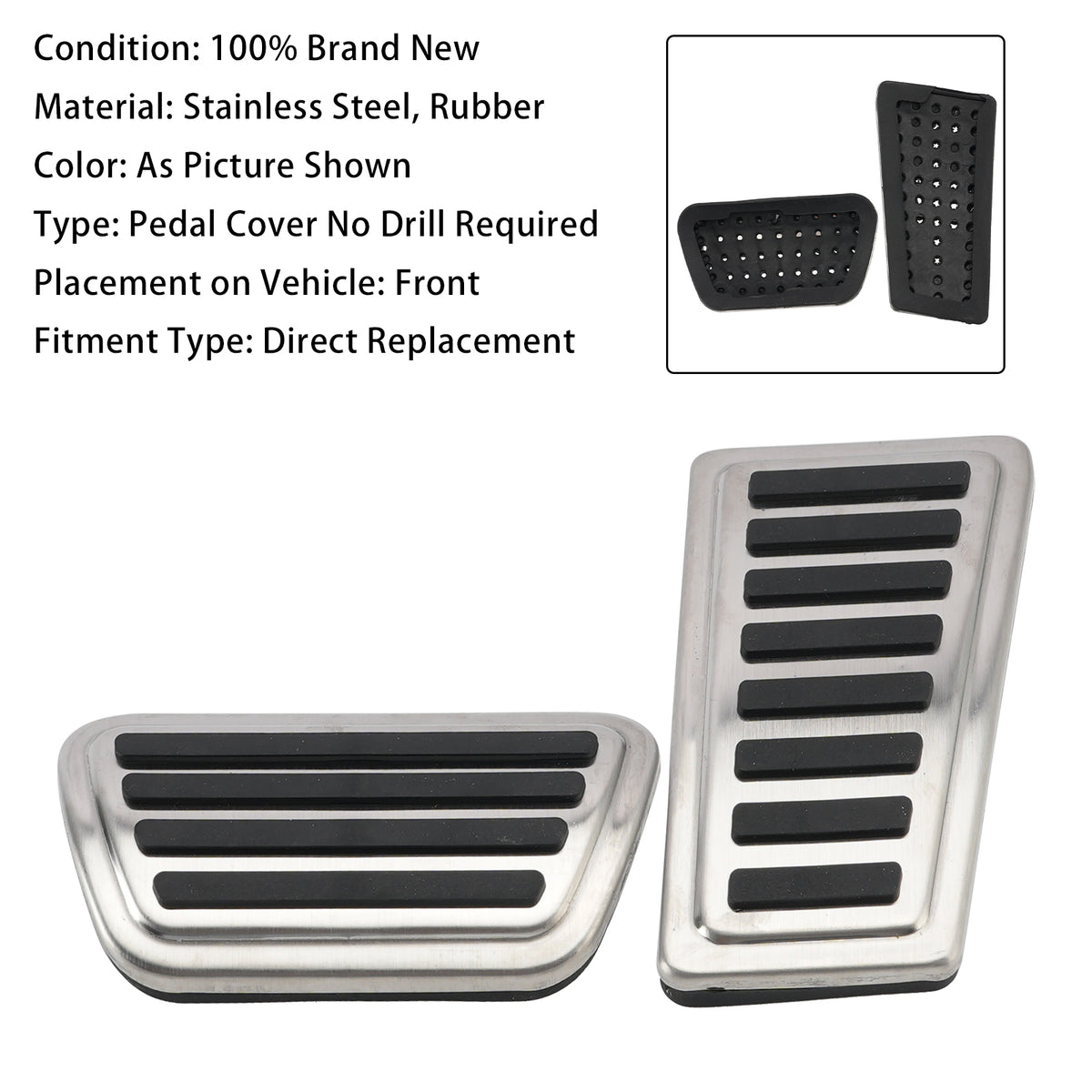 Set Pedali Pedali Copripedali Per Dodge Ram 1500 2019-2023 Automatic